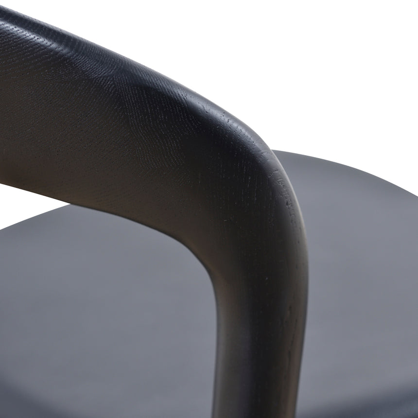 65cm Bar Stool - Full Black (Set of 2) - View 11