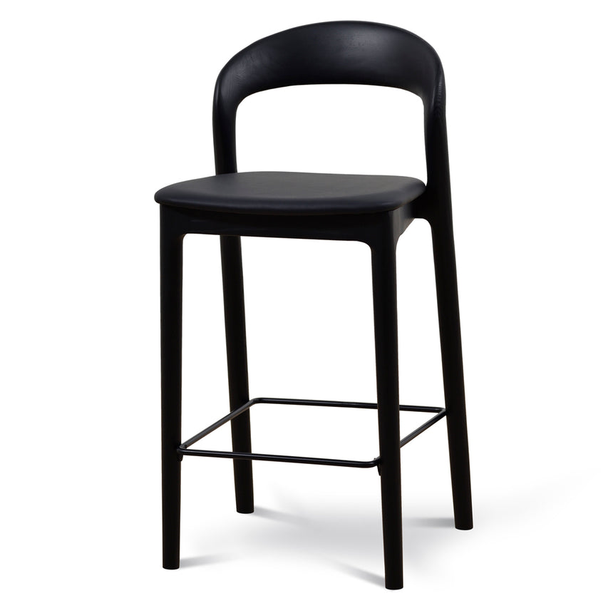 65cm Bar Stool - Full Black (Set of 2) - View 4