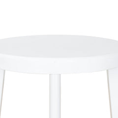 CBS8851-NHx2 65cm Timber Seat Bar Stool - White (Set of 2)
