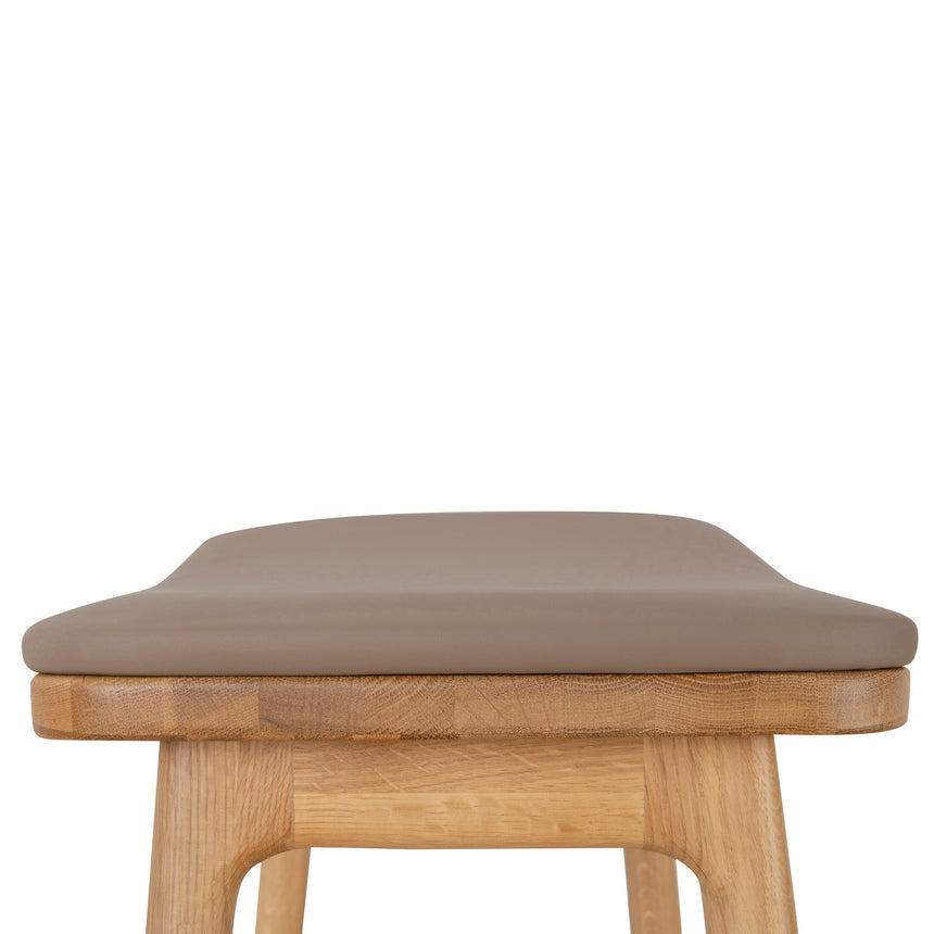 67cm Natural Bar Stool - Mocha Brown - View 7
