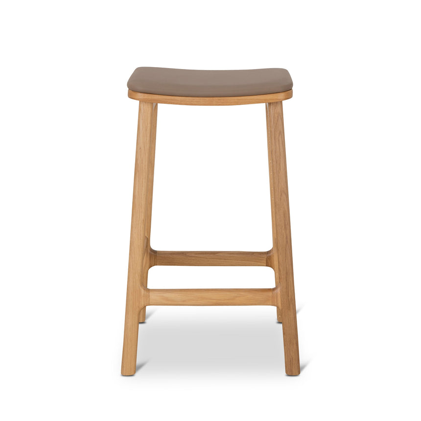 67cm Natural Bar Stool - Mocha Brown - View 2