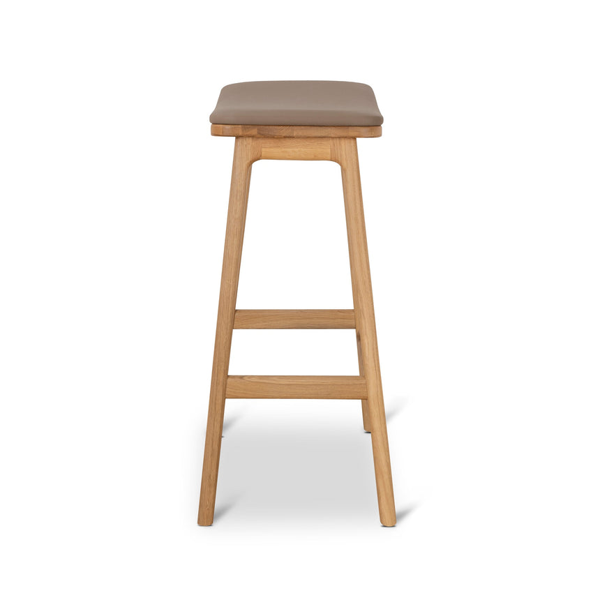 67cm Natural Bar Stool - Mocha Brown - View 3