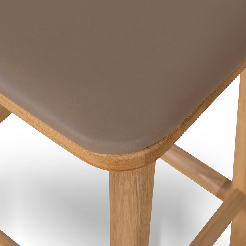 67cm Natural Bar Stool - Mocha Brown - View 6