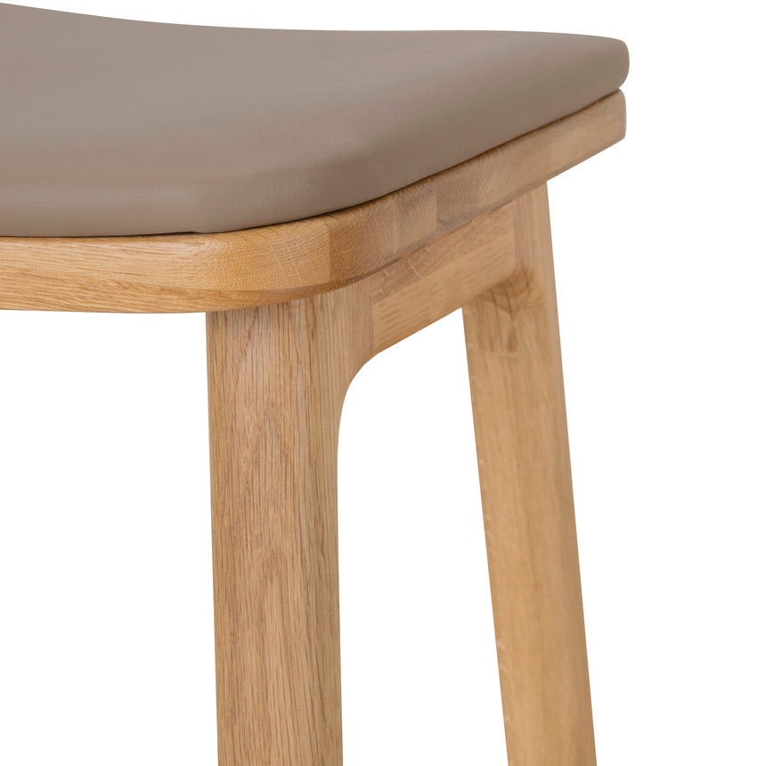 67cm Natural Bar Stool - Mocha Brown - View 8