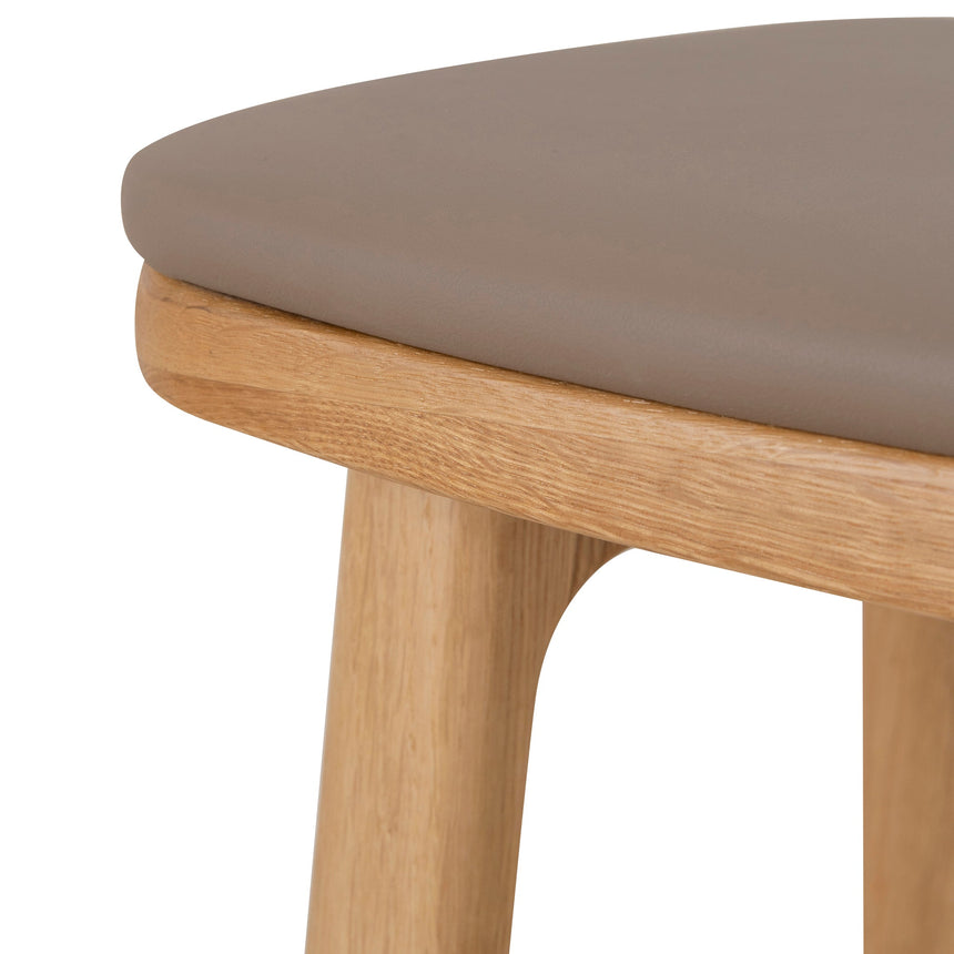 67cm Natural Bar Stool - Mocha Brown - View 10