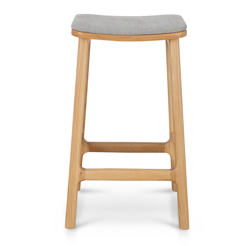 67cm Natural Bar Stool - Grey - View 2