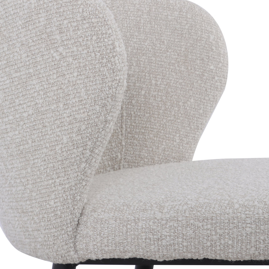 65cm Bar Stool - Pearl Grey Boucle (Set of 2) - View 6