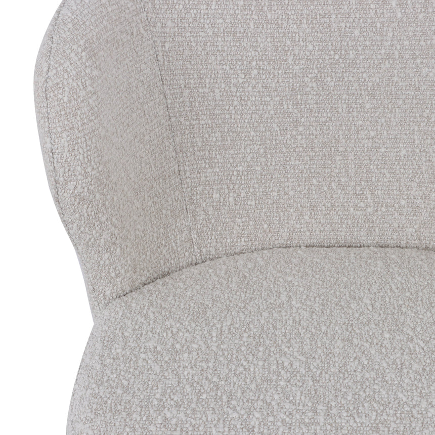 65cm Bar Stool - Pearl Grey Boucle (Set of 2) - View 7
