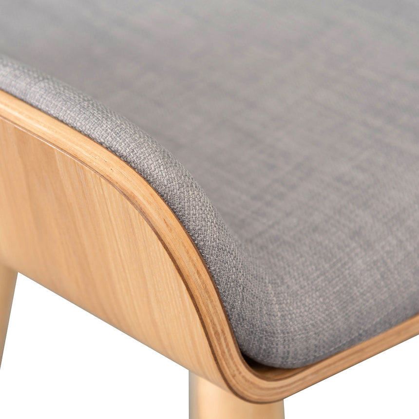 65cm Bar Stool - Grey - Natural - View 8