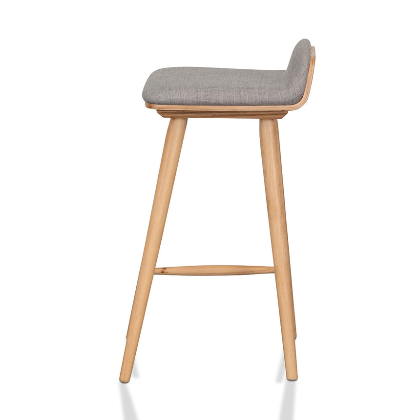 65cm Bar Stool - Grey - Natural - View 3