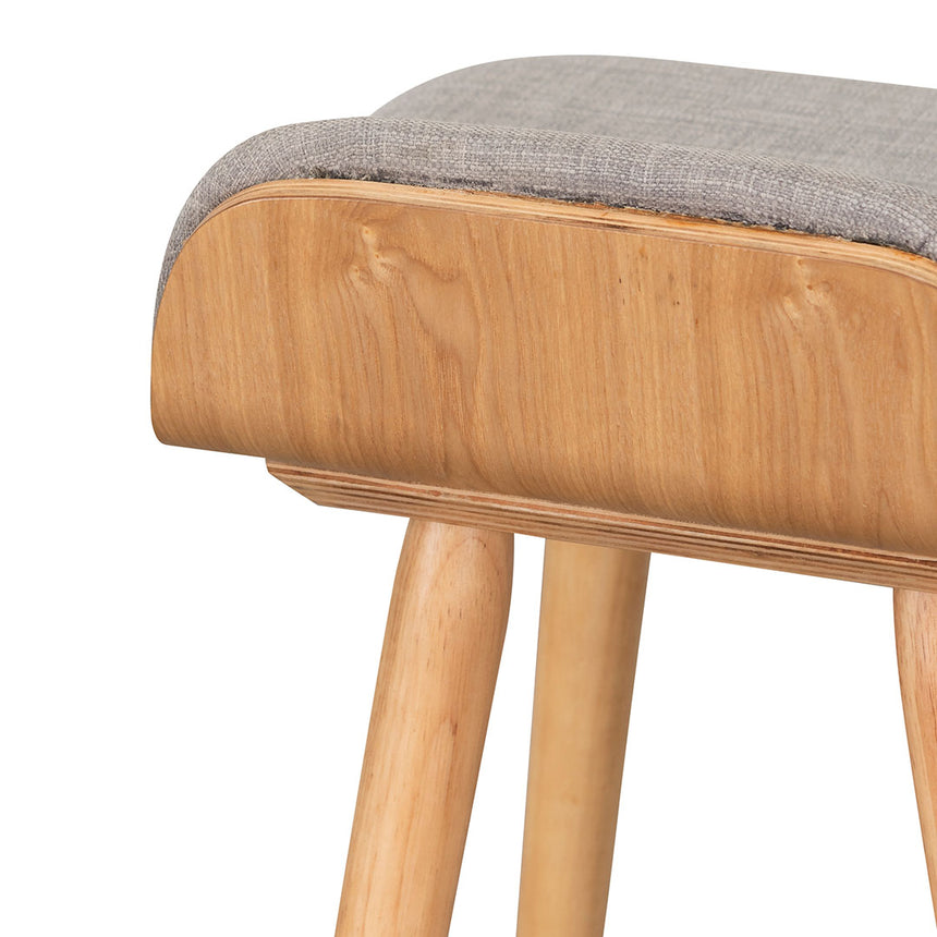65cm Bar Stool - Grey - Natural - View 10