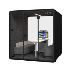 Silent Meeting Pod XL Black (4 Person) by Humble Office