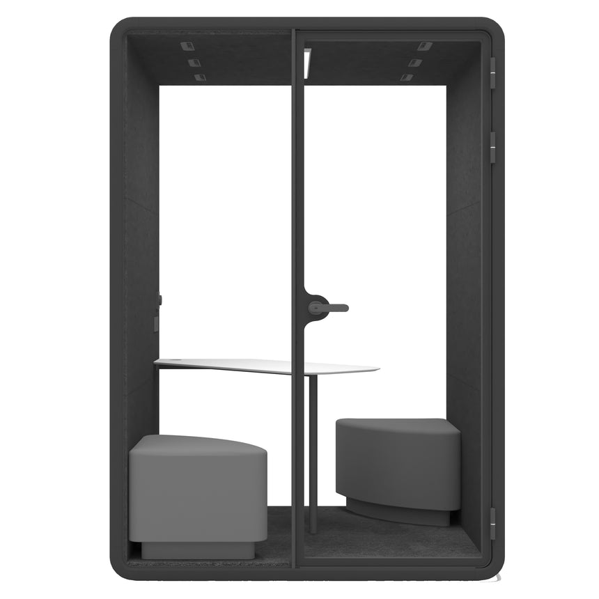 Evolve 2 Person Medium Office Pod - Black by Humble Office - View 4