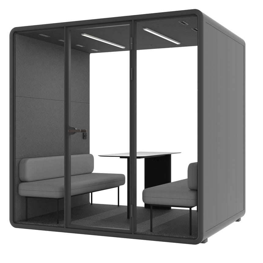 Evolve 4 Person Large Meeting Pod - Black by Humble Office - View 5
