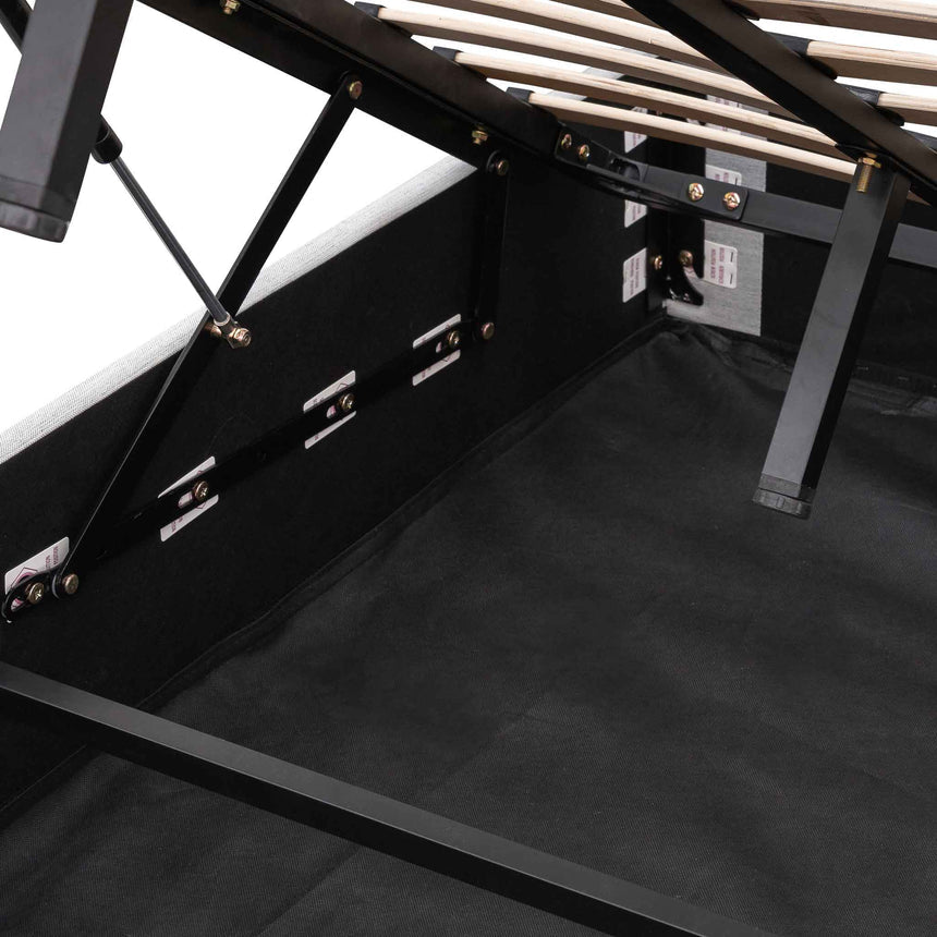 Slate Single Bed Frame | Pearl Grey Storage | Myka Home - View 12
