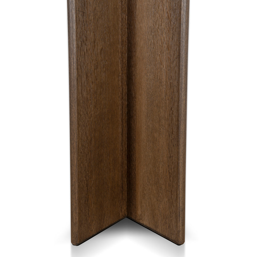 1.3m Pill Shape Console Table - Caramel Oak - View 13