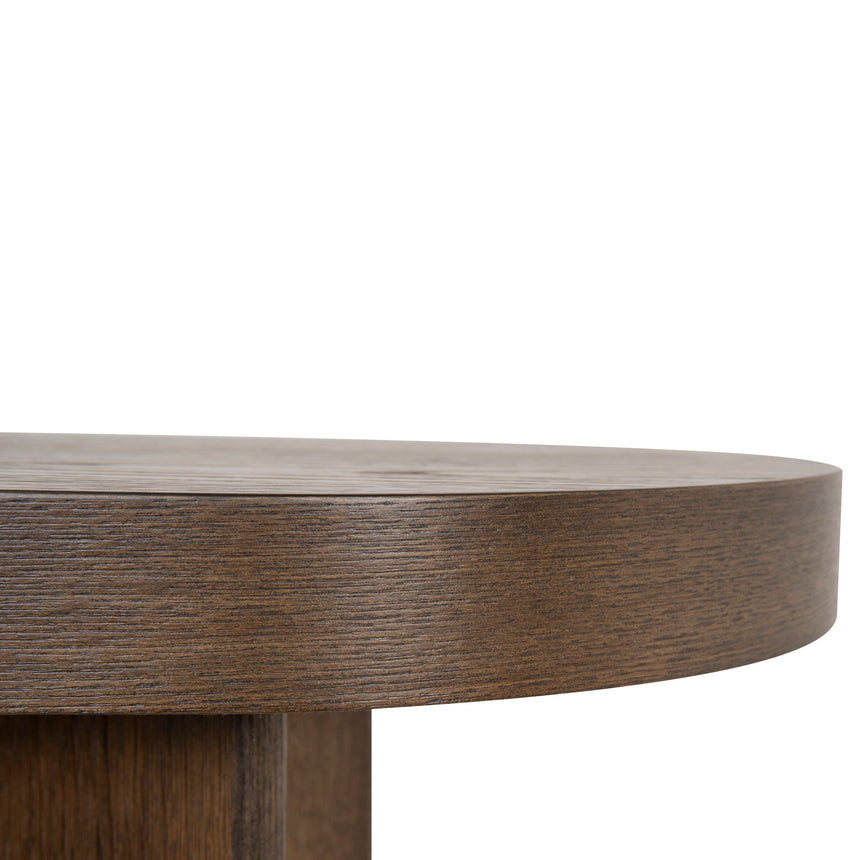 1.3m Pill Shape Console Table - Caramel Oak - View 6