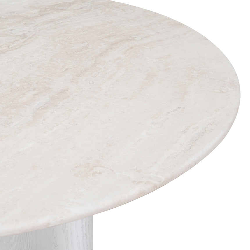 Nested Travertine Coffee Table - White - View 12