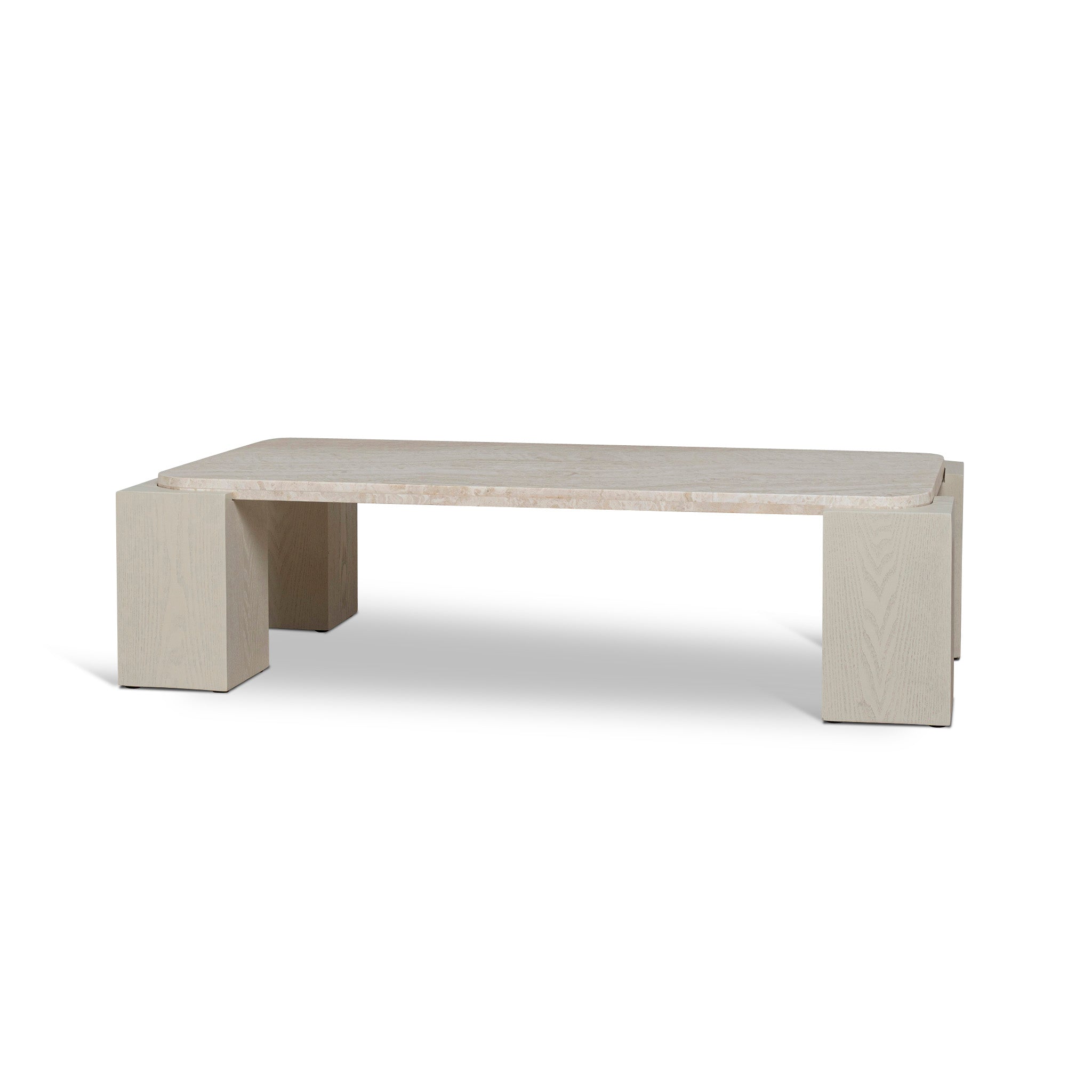 1.26M Travertine Coffee Table | Ivory Oat | Myka Home