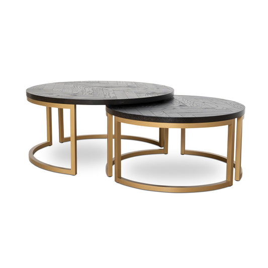 Nested Coffee Table | Peppercorn And Brass | Myka Home