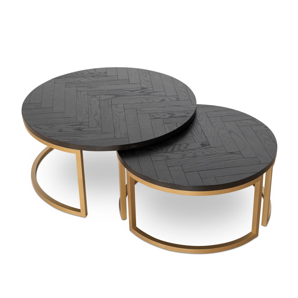 Nested Coffee Table | Peppercorn And Brass | Myka Home