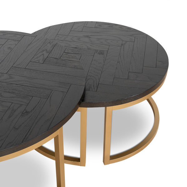 Nested Coffee Table | Peppercorn And Brass | Myka Home