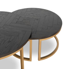 Nested Coffee Table | Peppercorn And Brass | Myka Home