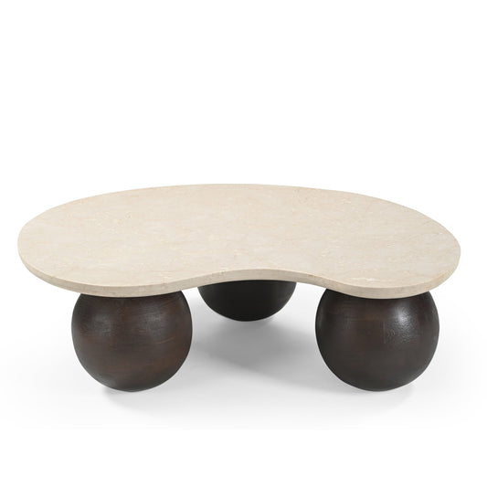1.04M Marble Coffee Table | Walnut | Myka Home