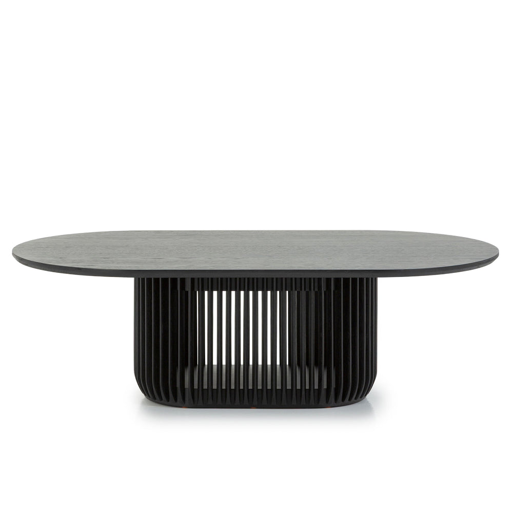 1.3m Oval Coffee Table | Black Stain | Myka Home - View 2