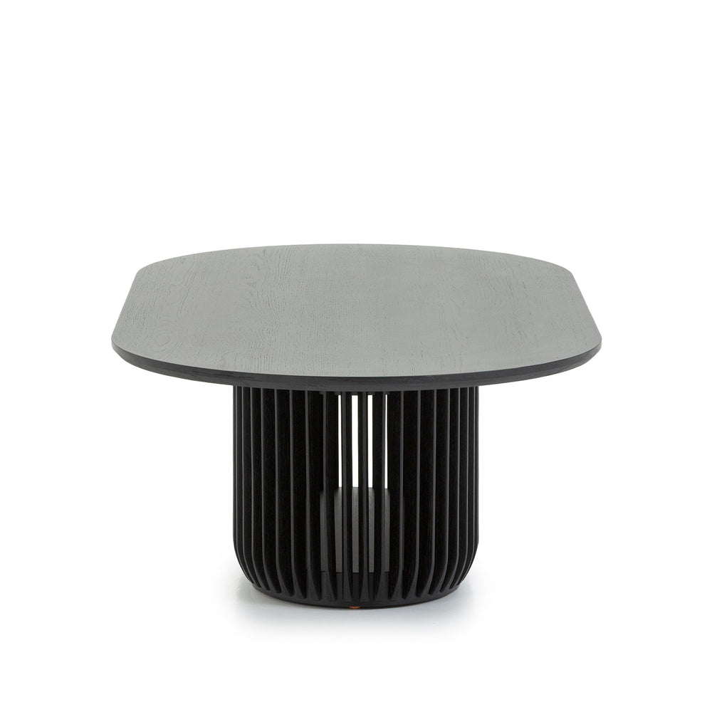 1.3m Oval Coffee Table | Black Stain | Myka Home - View 3