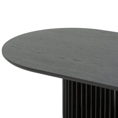 1.3m Oval Coffee Table | Black Stain | Myka Home