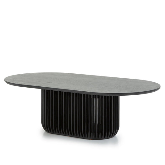 1.3m Oval Coffee Table | Black Stain | Myka Home