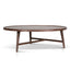 1.1m Wooden Round Coffee Table | Walnut | Myka Home