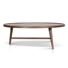 1.1m Wooden Round Coffee Table | Walnut | Myka Home