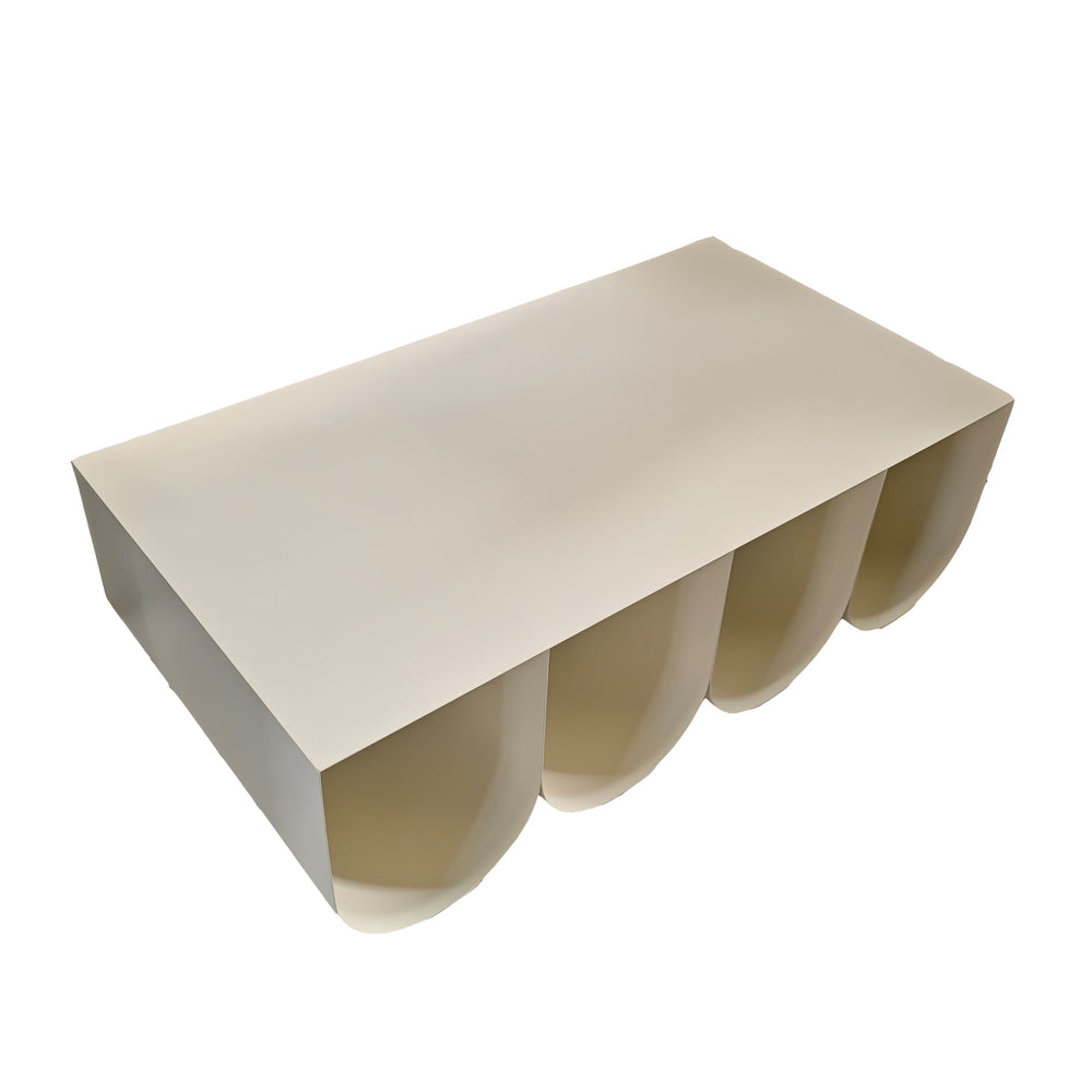 1.1cm Coffee Table | Ivory White | Myka Home - View 2