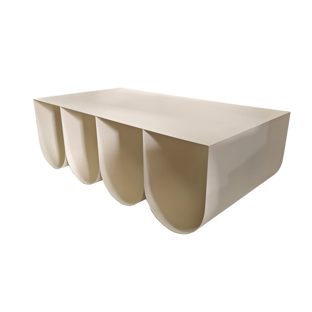 1.1cm Coffee Table | Ivory White | Myka Home - View 3