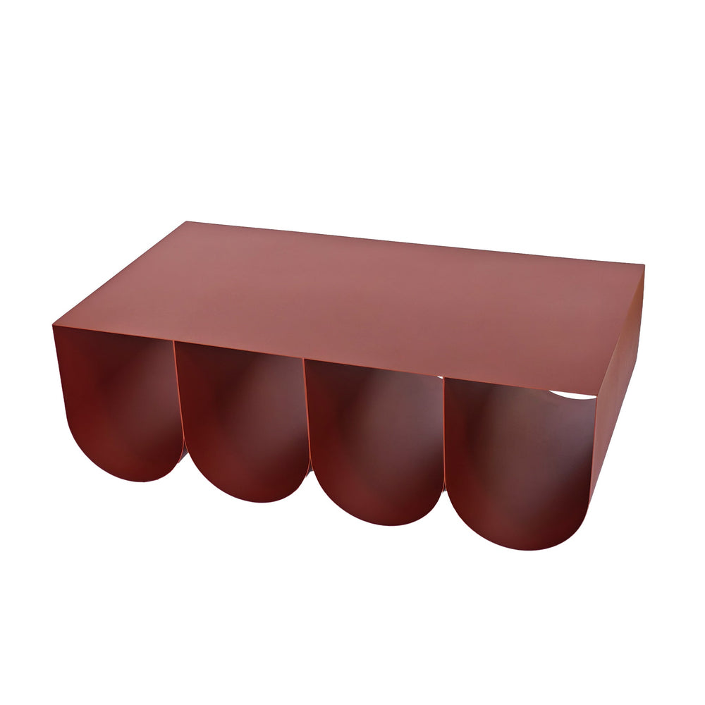 1.1cm Coffee Table | Burgundy Red | Myka Home - View 3