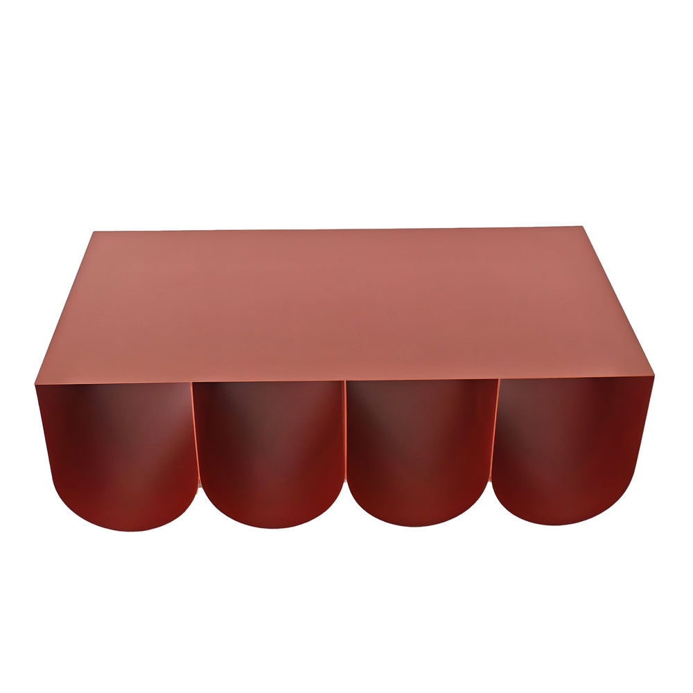 1.1cm Coffee Table | Burgundy Red | Myka Home - View 5