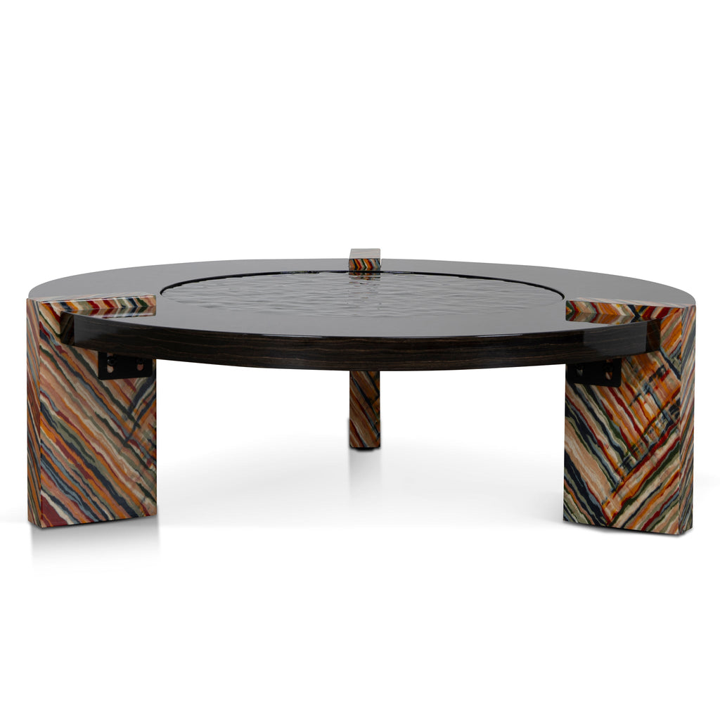 93cm Round Coffee Table | Black | Myka Home - View 2