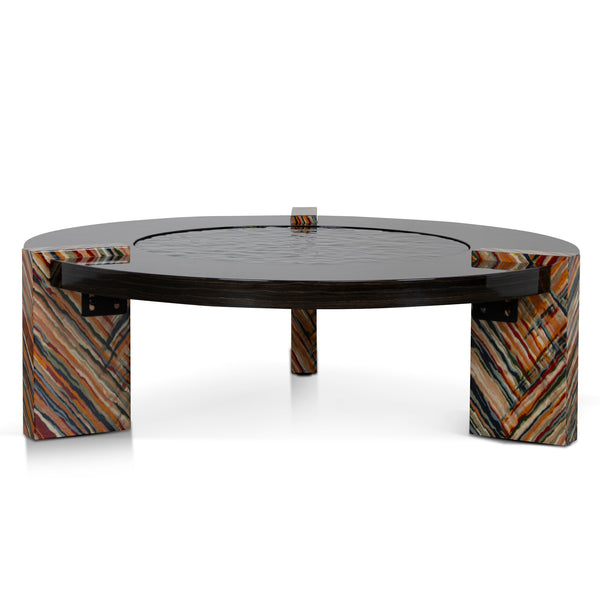 93cm Round Coffee Table | Black | Myka Home - View 2