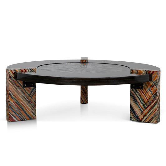 93cm Round Coffee Table | Black | Myka Home