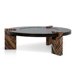 93cm Round Coffee Table | Black | Myka Home