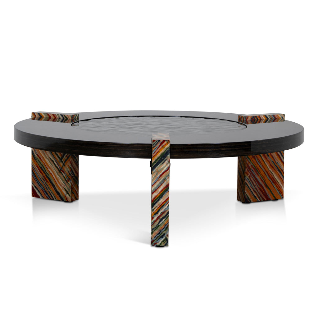 93cm Round Coffee Table | Black | Myka Home - View 3