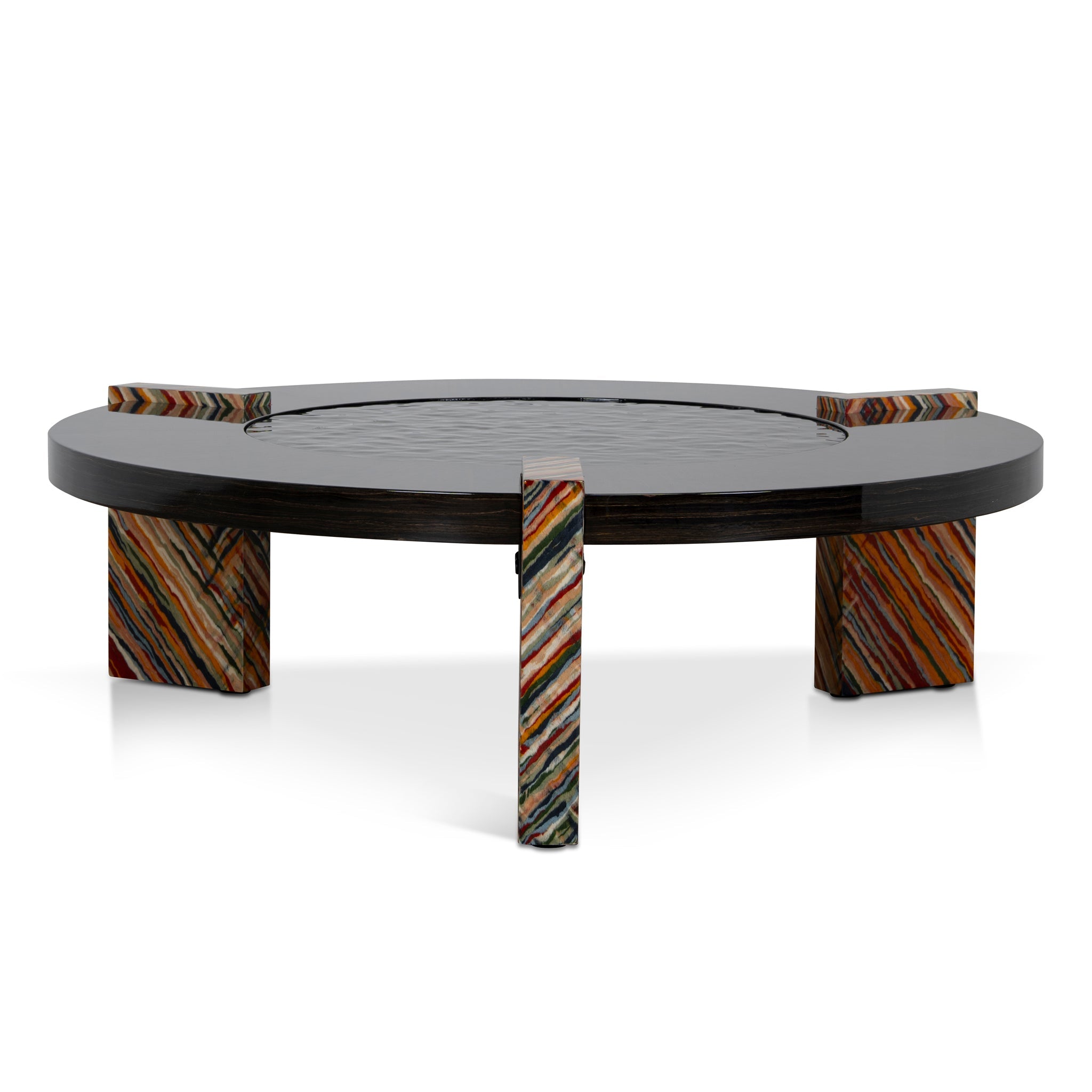 93cm Round Coffee Table | Black | Myka Home - View 3