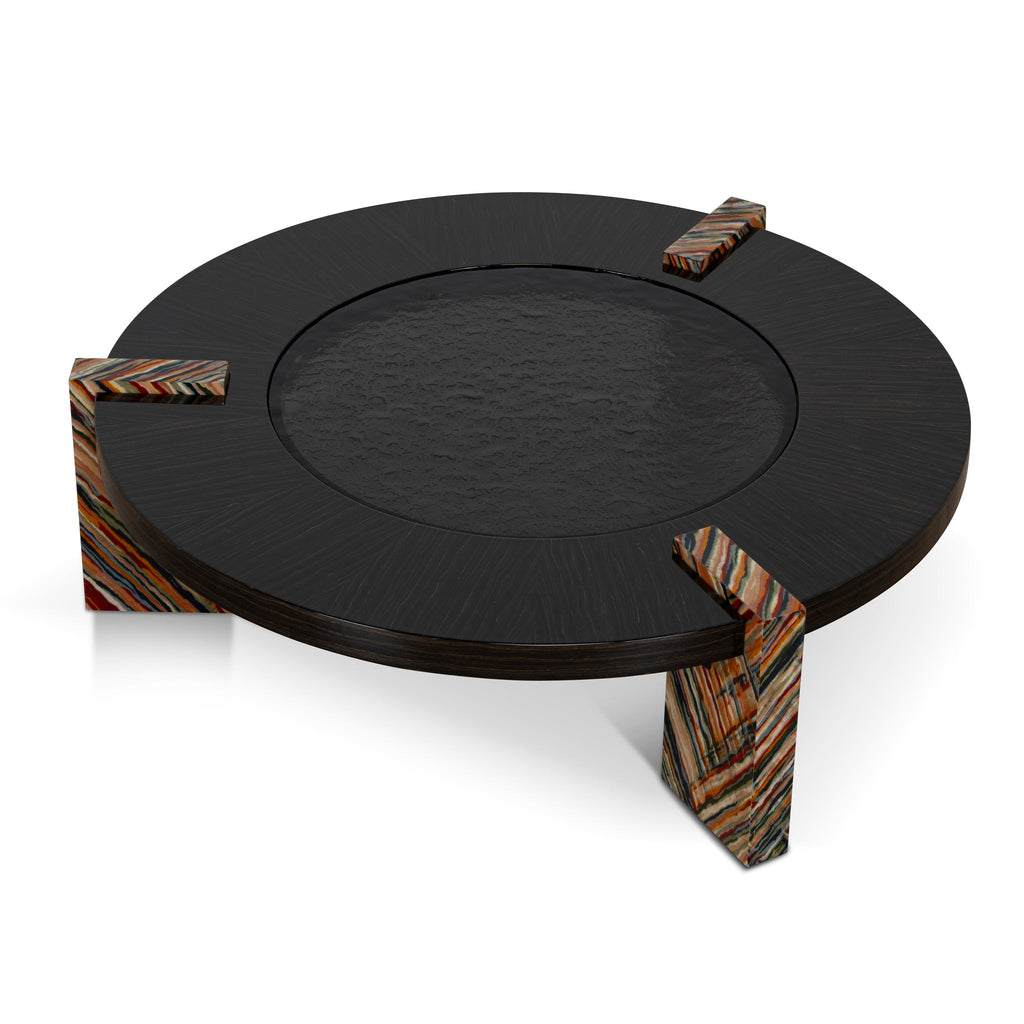 93cm Round Coffee Table | Black | Myka Home - View 4