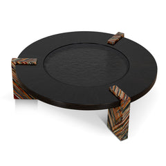 93cm Round Coffee Table | Black | Myka Home