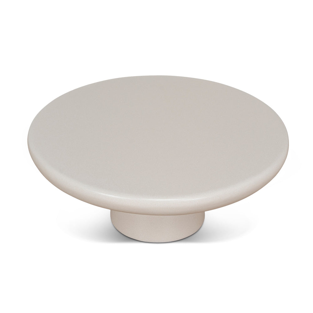80cm Round Coffee Table | Ivory Beige | Myka Home - View 2