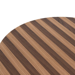 1m Round Coffee Table | Two Tone Natural | Myka Home