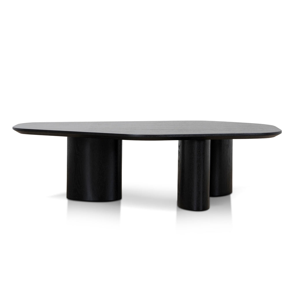 1.09m Freeform Coffee Table | Full Black | Myka Home - View 2