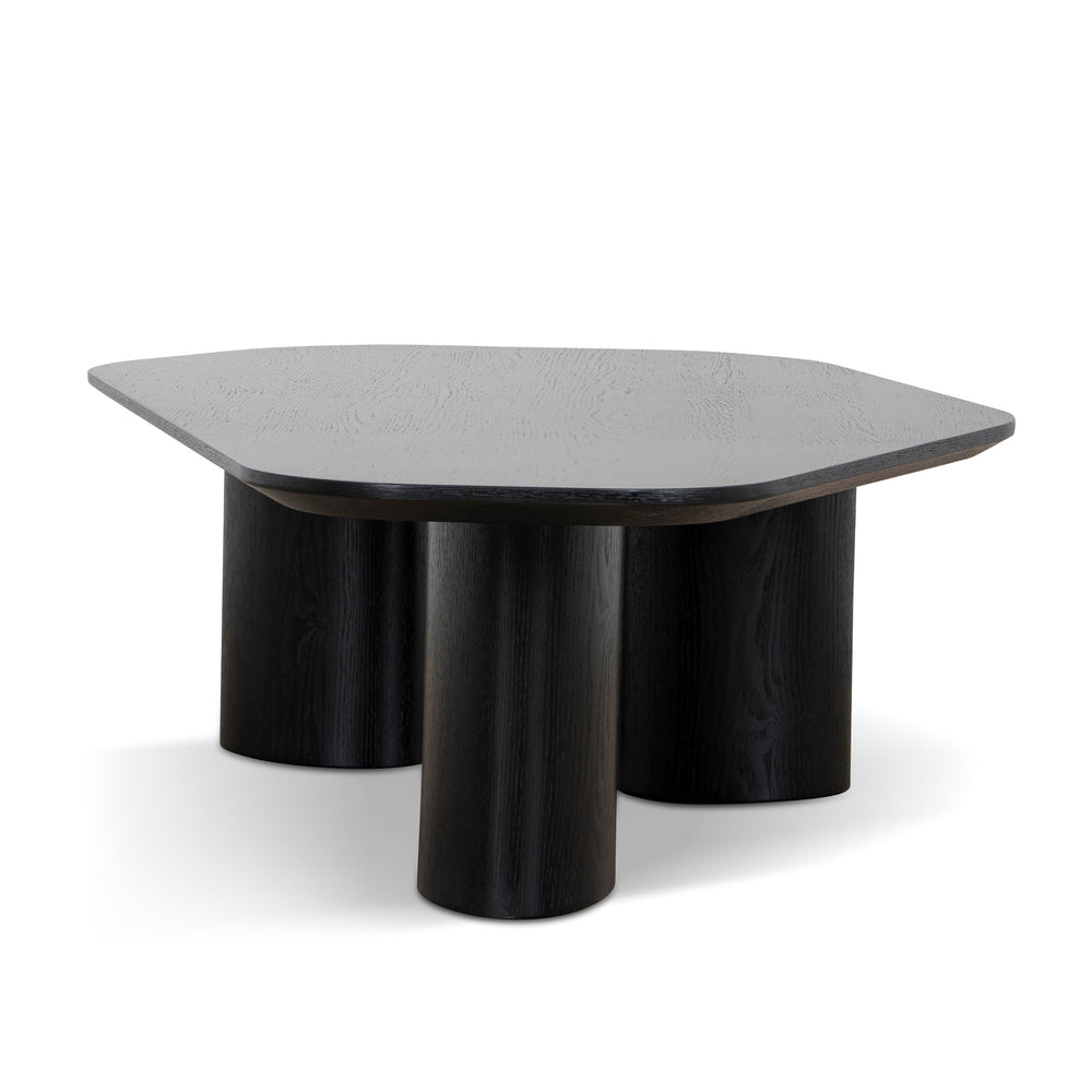 1.09m Freeform Coffee Table | Full Black | Myka Home - View 3